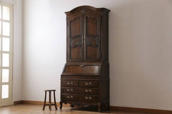R-029290 中古 DREXEL HERITAGE(ドレクセルヘリテイジ) Old World(オールドワールド) セクレタリー(ライティングビューロー)(定価約226万)拍卖