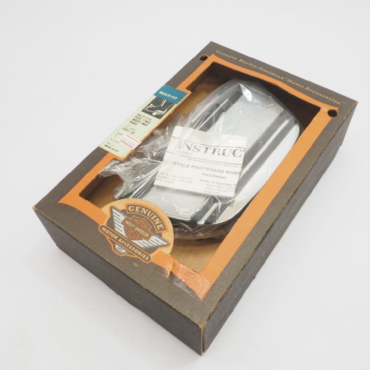 未使用ハーレー純正OPナローバンドビレットフットボードインサート 86年~FLHT FLT FLHR FLTR FLHS FLソフテイル拍卖