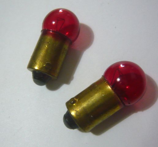 ★旧車 12V-H4ヘッドライト用ポジションランプ用交換球 赤色 10個拍卖