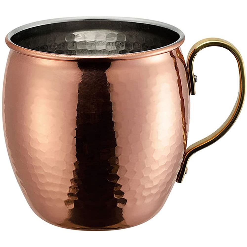 熟練の技巧・信頼の 日本製 銅製 マグカップ 500ml まるでサーバーから注がれたようなクリーミーな泡立ち拍卖