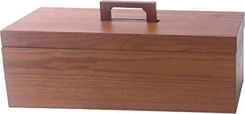 木目が美しいアッシュ素材の マルチストレージボックス 小物入れ 40×16×高さ18cm 取り外し可能なトレイ付き 細々した収納に便利拍卖