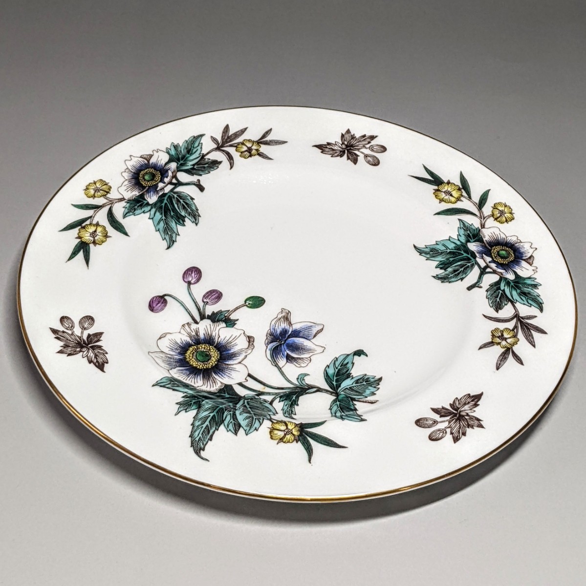 貴重☆1950年代 ピーター・ウォール銘品 ウェッジウッド アネモネ Anemone Wedgwood 廃盤品 プレート 小皿 飾り皿拍卖