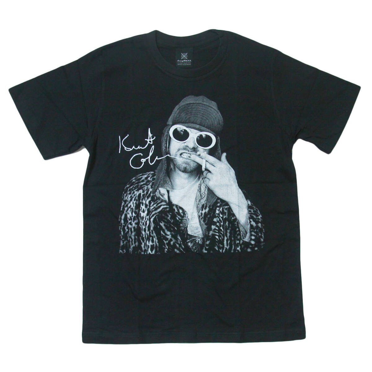 カートコバーン ニルヴァーナ NIRVANA ロック ストリート系 デザインTシャツ おもしろTシャツ メンズ 半袖 黒 ★tsr0298-blk-l拍卖