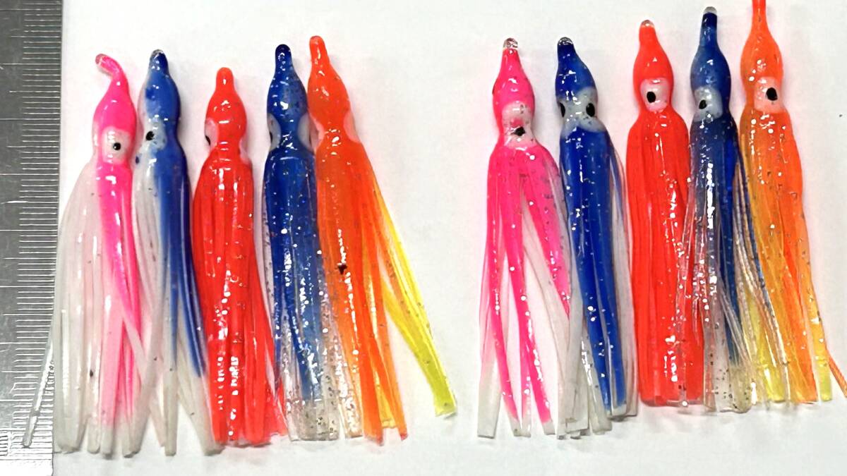 送料無料 訳あり タコベイト 全長約7cm 5色 40本 tako7cmwk拍卖