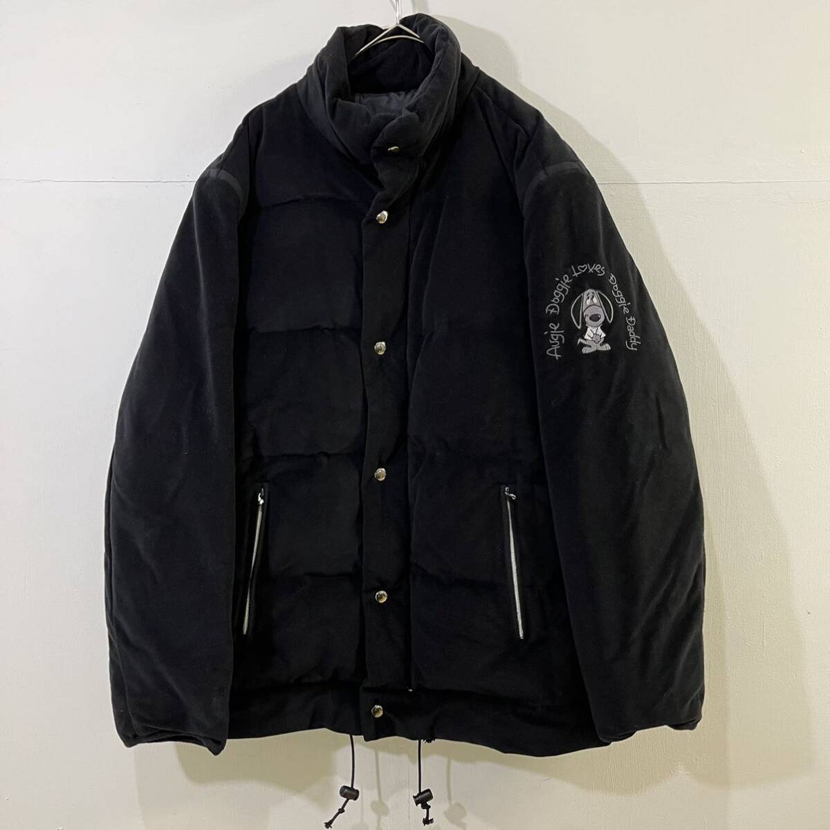 GREEN CLUBS ダウンジャケット ジップアップジャケット 起毛素材 刺繍ロゴ ワンポイント ブラック グリーンクラブ【送料一律/同梱可能】K拍卖