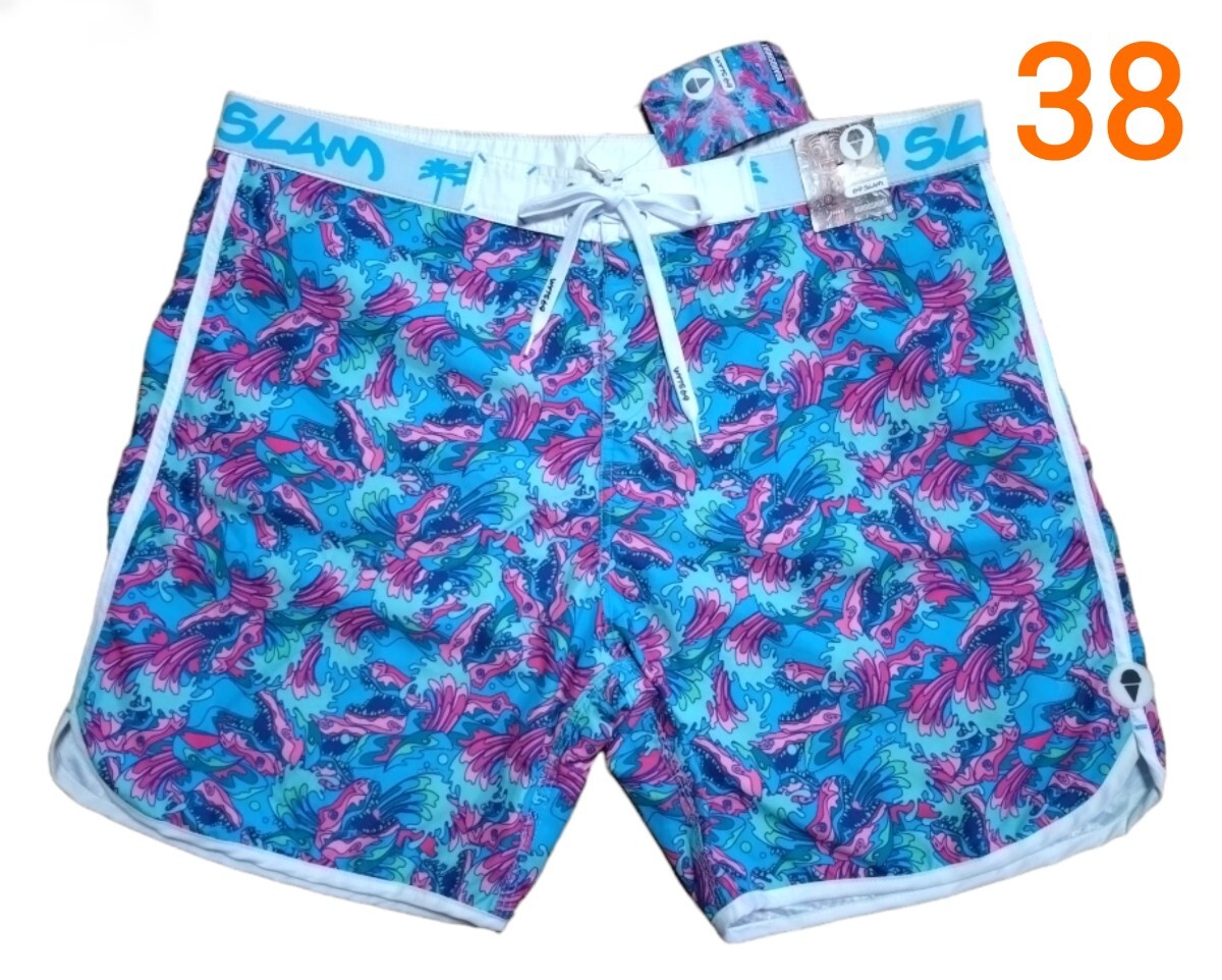 69slam ロックスラム サーフパンツ 水陸両用 38インチ ミディアム丈 3L拍卖
