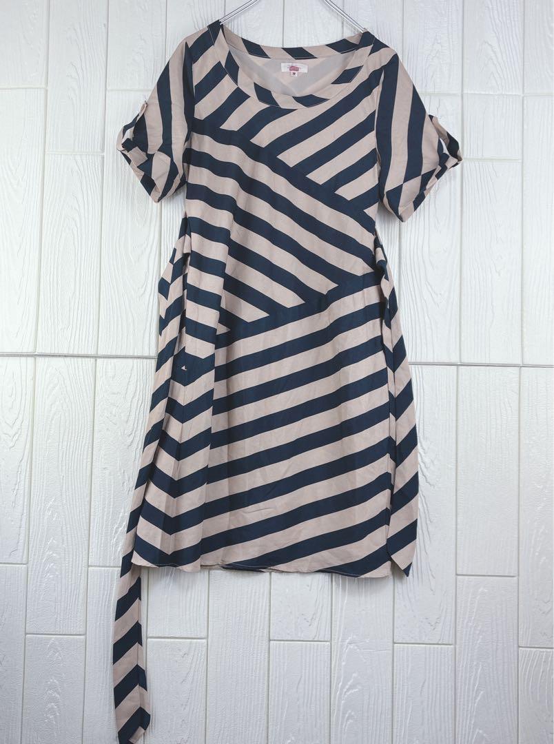 シルク100% ワンピース 半袖 腰紐あり サイズフリーサイズ拍卖