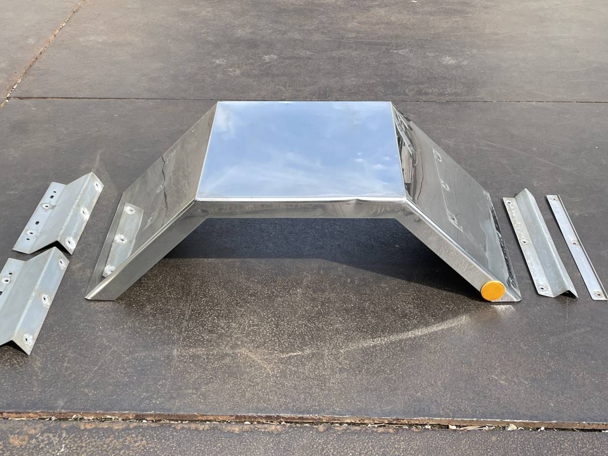 リアフェンダー★運転席側★幅110CM★ステンレス製★5点★泥よけ★泥除け★即決★デコトラ★運1C拍卖