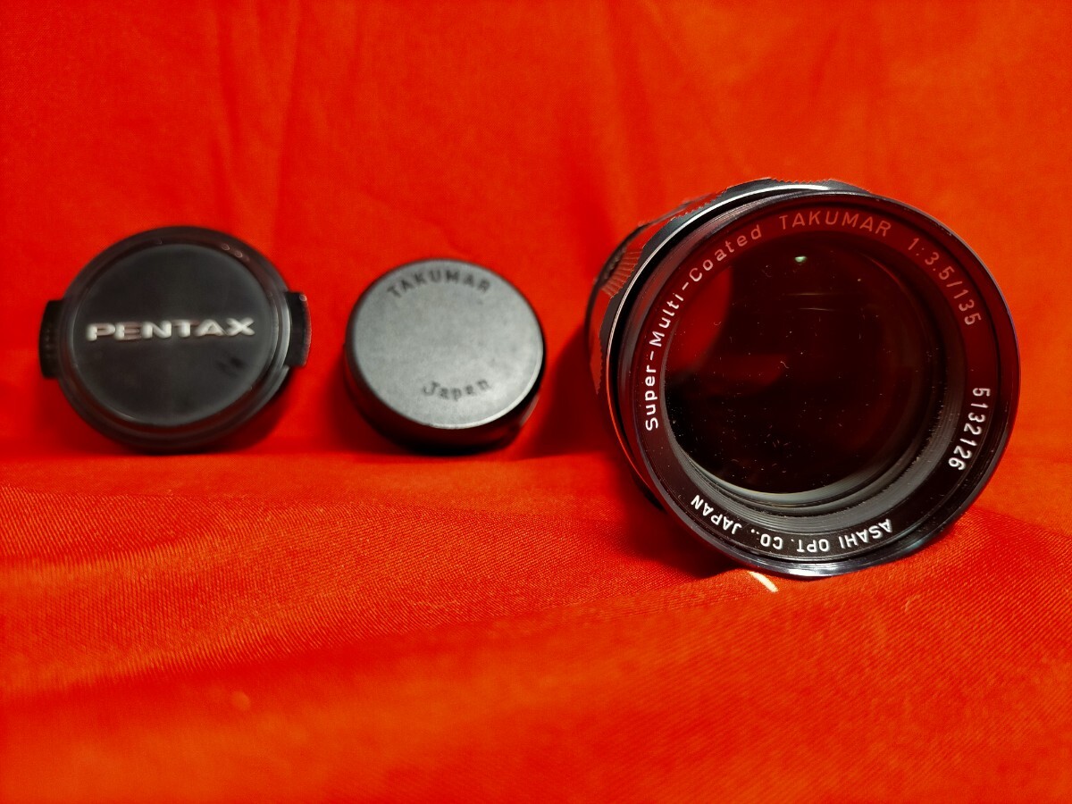 ASAHI TAKUMAR PENTAX super・Multi-coated 1:3.5/135 一眼レンズ カバー付・拍卖