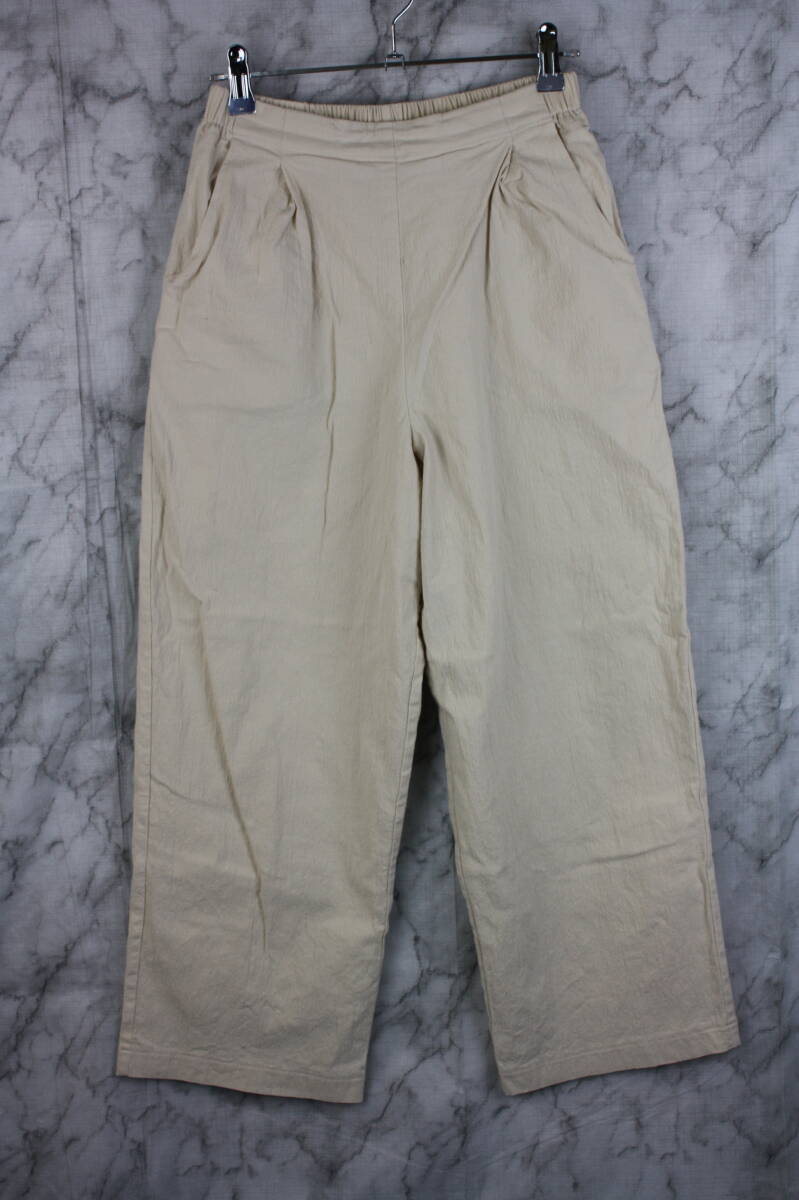 SALOON サルーン 綿リラックスパンツ ベージュ サイズ38(Mサイズ相当)拍卖