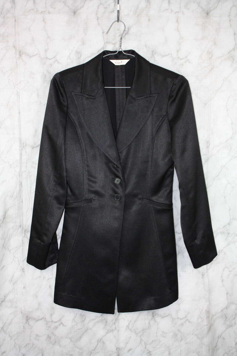 Spiel レディース レトロ パンツスーツセットアップ 光沢有 ブラック 9AR拍卖