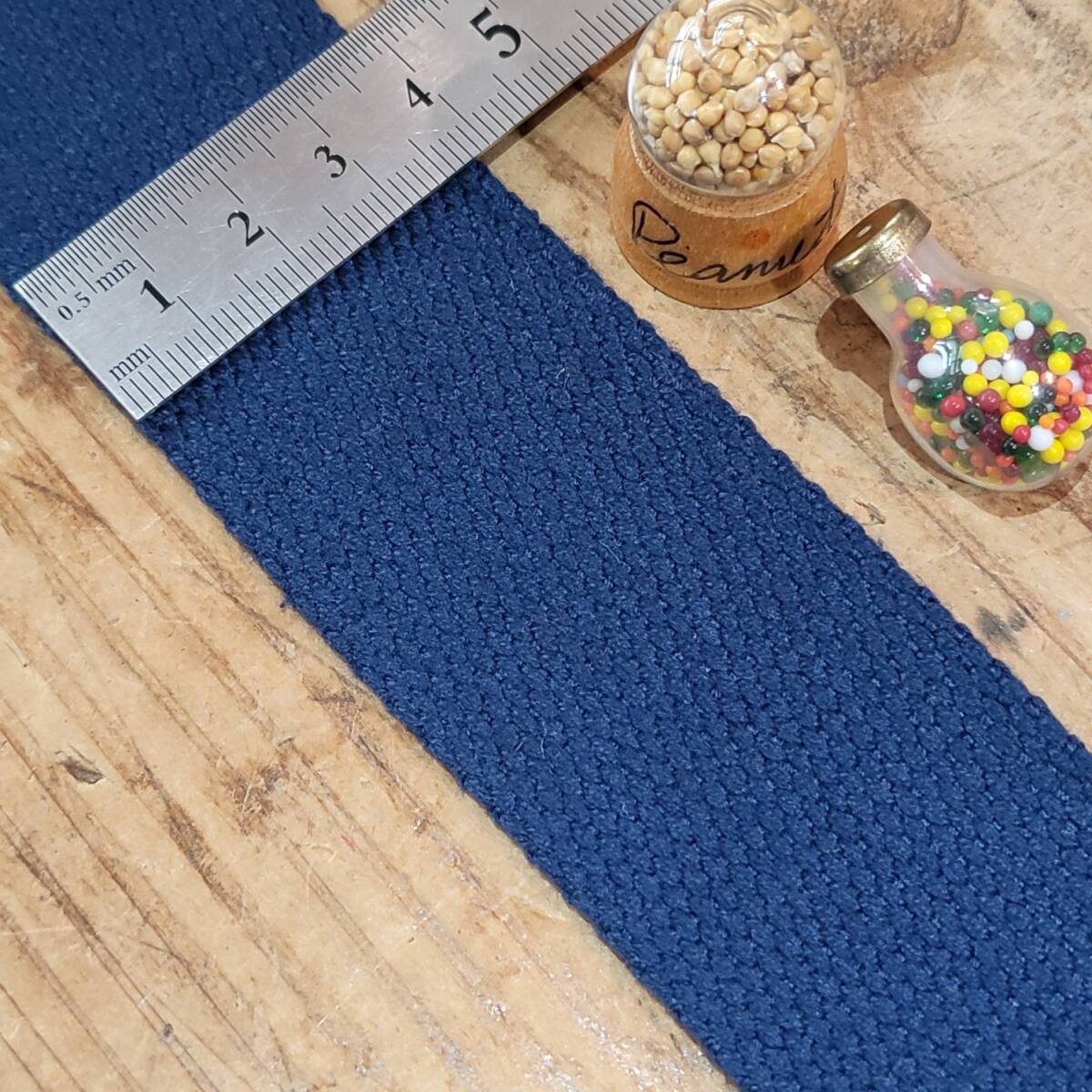 レザークラフト カバンテープ ●訳アリ商品● 幅38mm 厚2mm 長さ1個=1M(ネービー)拍卖