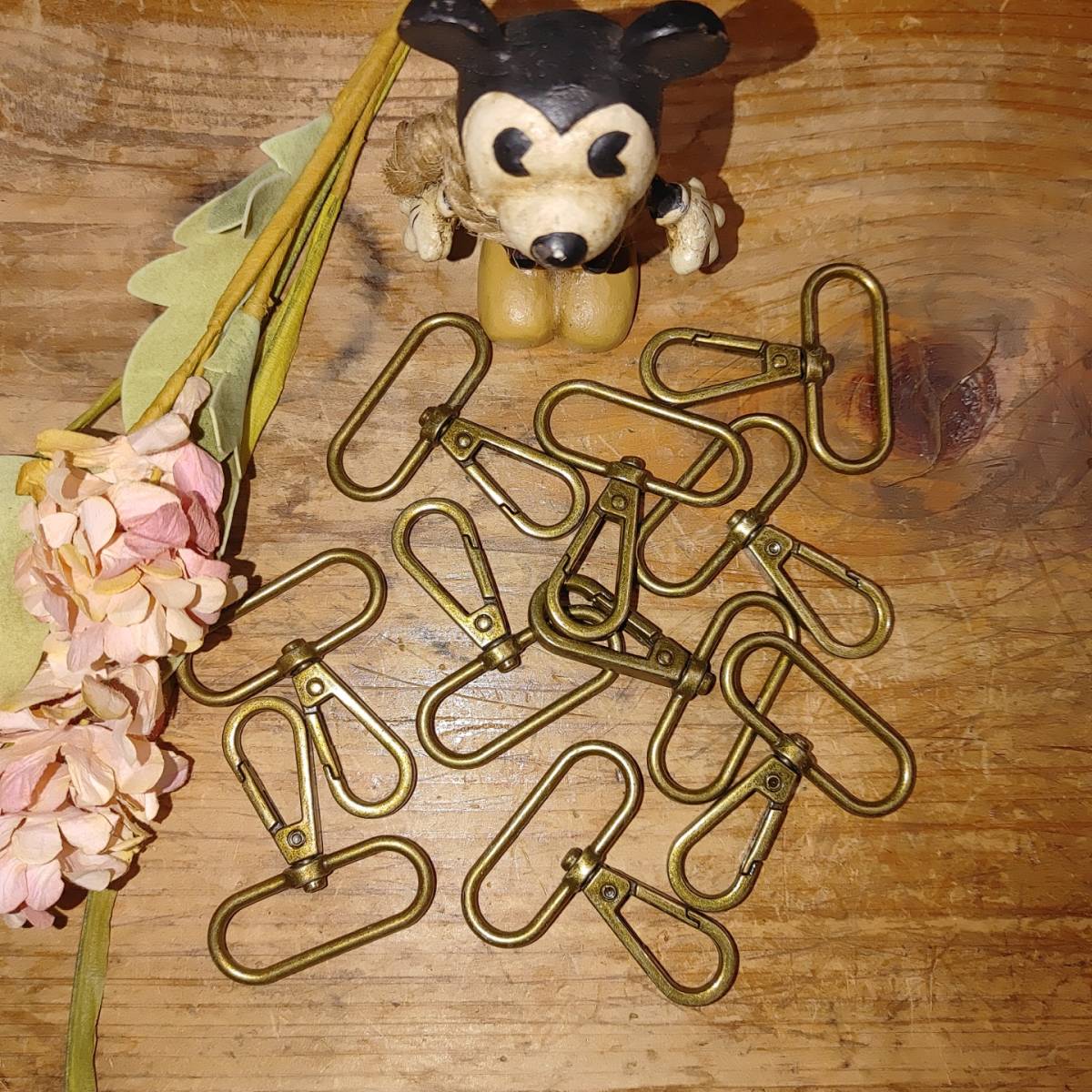 ナスカン 38mm アンティークゴールド 10個セット拍卖