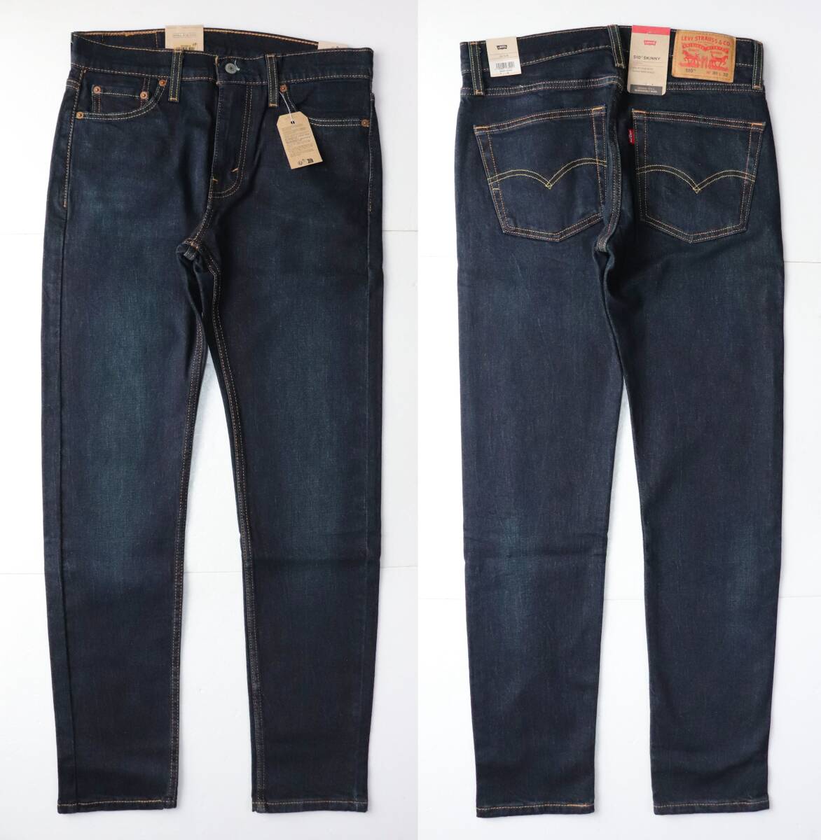 新品 リーバイス 05510-0519 W29 L32 510 スキニー インディゴ・ダークユーズド ストレッチデニム LEVIS拍卖
