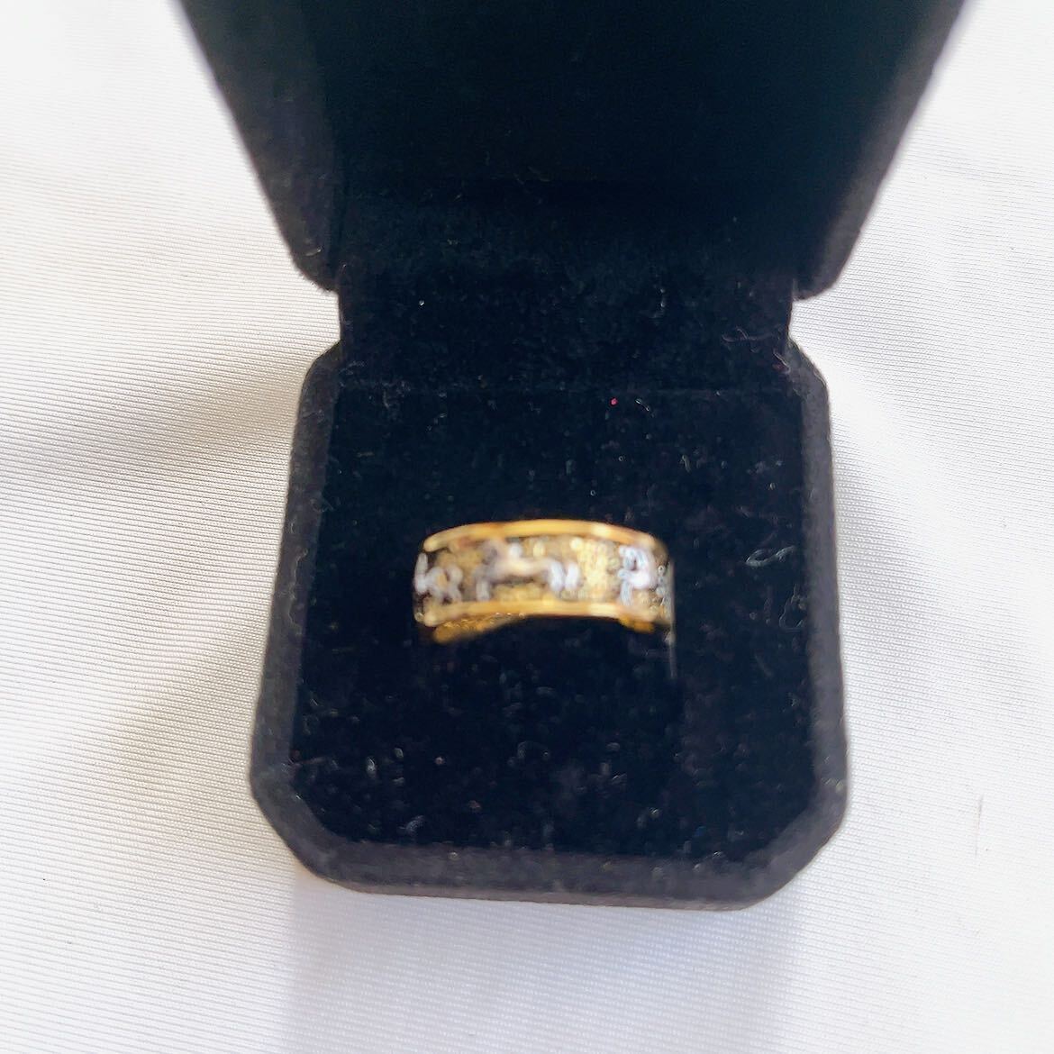 新品★ホワイト&ゴールド★馬リング★指輪★エタニティーリング★16号指輪 リング 拍卖