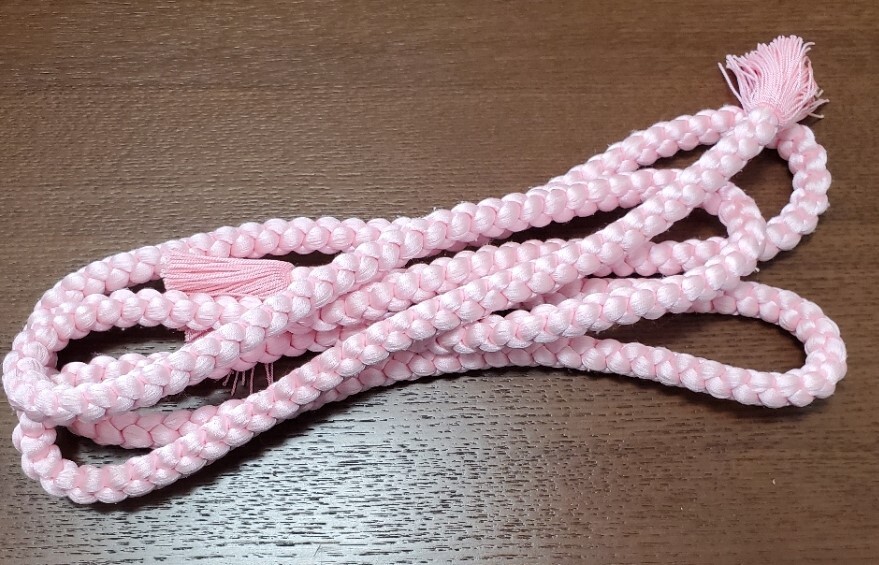 絹100% 帯締め 和装小物 着物小物 レディース ベビーピンク きれいめ拍卖