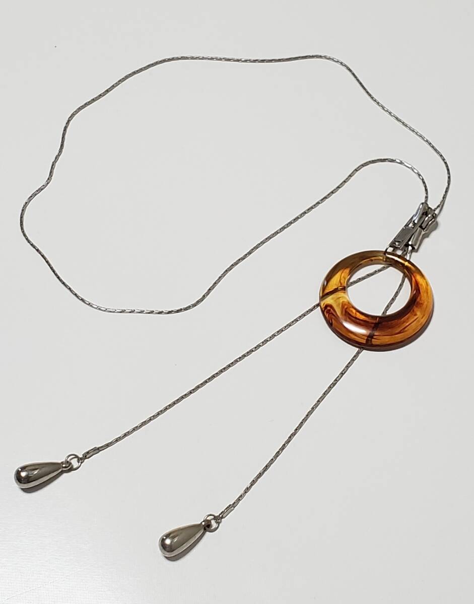 べっ甲 ループタイ ネックレス レディース 80㎝ 15,5g 美品拍卖