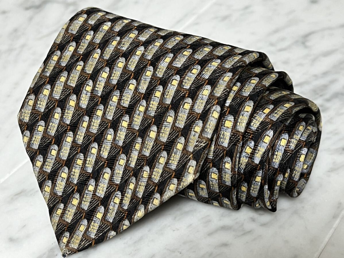 770円~ Ermenegildo Zegna ネクタイ ストライプ系 ブラウン ブラック拍卖