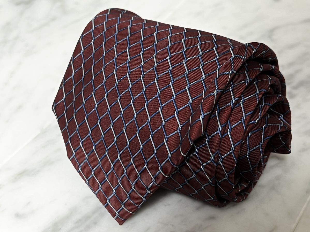 999円~ Christian Dior ネクタイ レッド パターン柄 チェック系拍卖