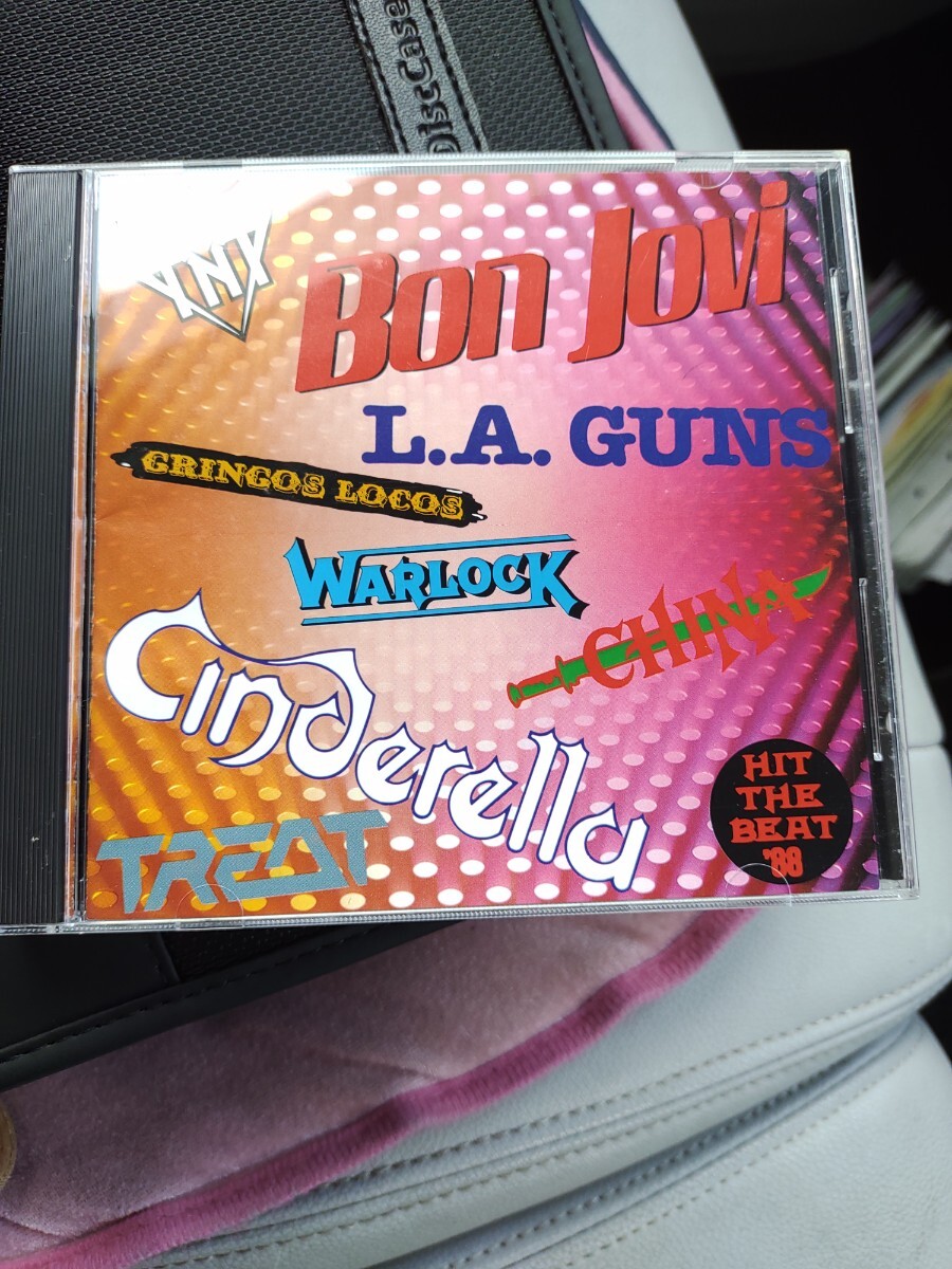 激レア★日本盤◇Hit The Beat `88★Bon Jovi/Cinderella/LA Guns/Warlock /TNT/China/Treat 未発表曲収録拍卖