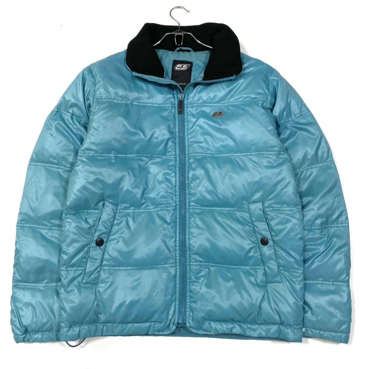 55DSL(フィフティーファイブディーエスエル)ダウンジャケット メンズS ブルー系拍卖