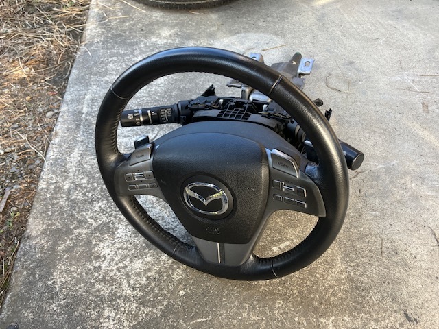 マツダH22年アテンザ DBA-GHEFP外し純正ステアリングハンドルセット★ワイパーレバーウインカーレバー★MAZDA ATENZA拍卖