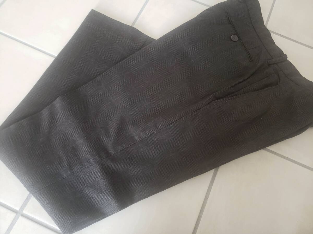 上質美品/GAPギャップ/グレンチェック紳士メンズ綿パンツ・スリムフィット・コットンセミフォーマル86×76拍卖