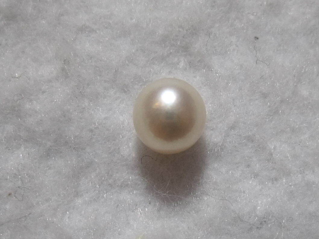 極上テリツヤ片穴☆綺麗国産アコヤ真珠 pearl本真珠和珠 宝飾品の外し石 6 極上片穴ルースの為、初心者にもおすすめ 同梱可能 324-1拍卖