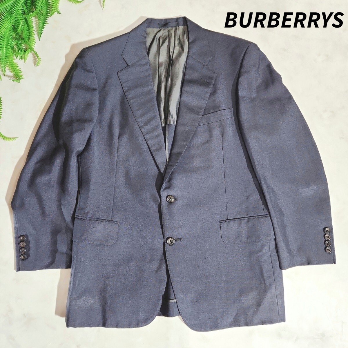 BURBERRYS 春秋向け テーラードジャケット Mサイズ相当 ナイトネイビー 背広 82981拍卖