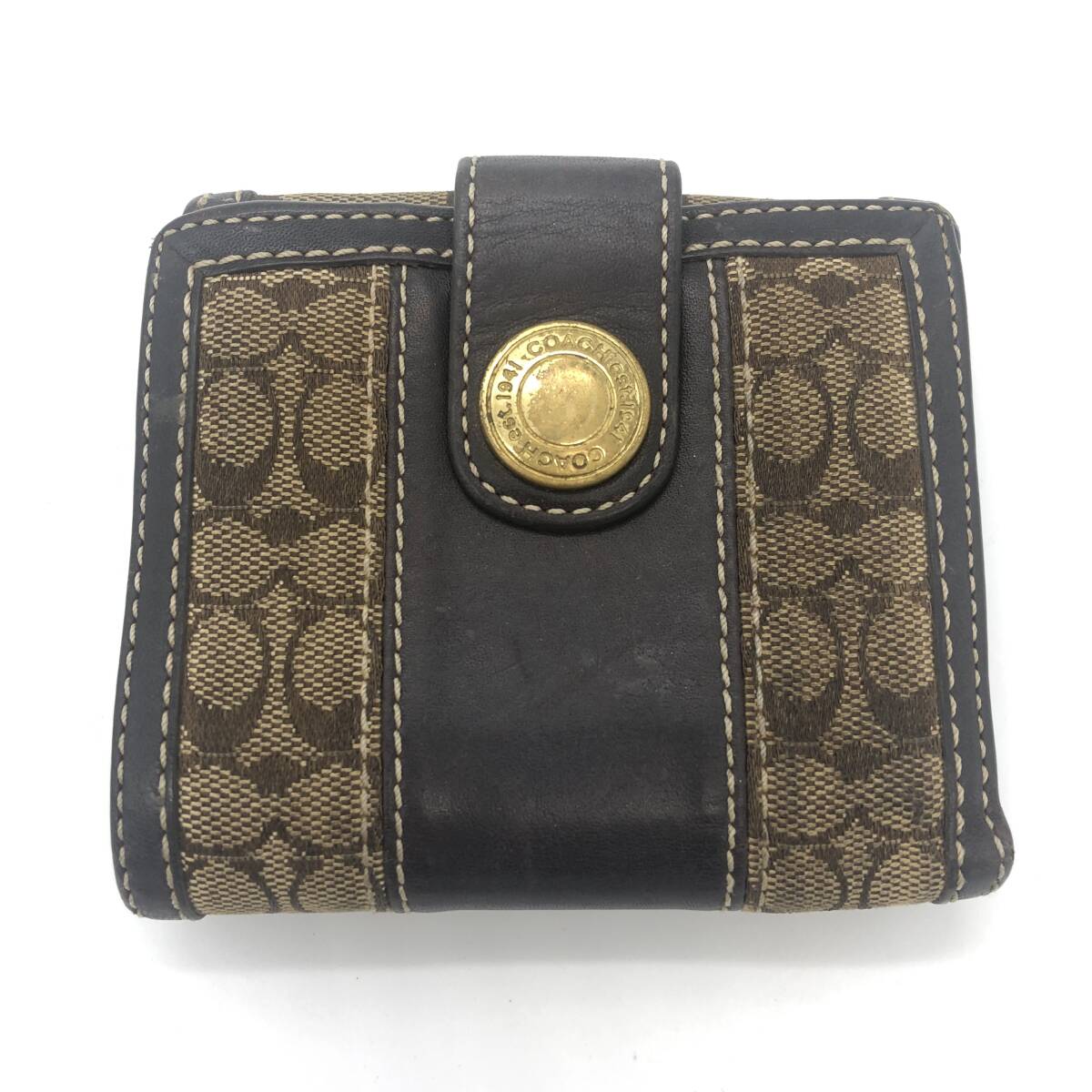 【COACH】コーチ 2つ折り財布 財布 モノグラム ブラウン レディース 総柄 レザー拍卖