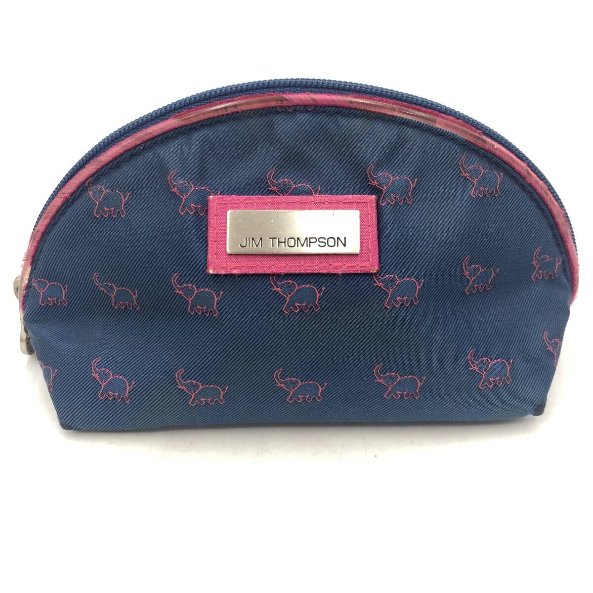 【JIM THOMPSON】ポーチ 小物入れ ジムトンプソン レディース 小さい ブルー 総柄 像拍卖