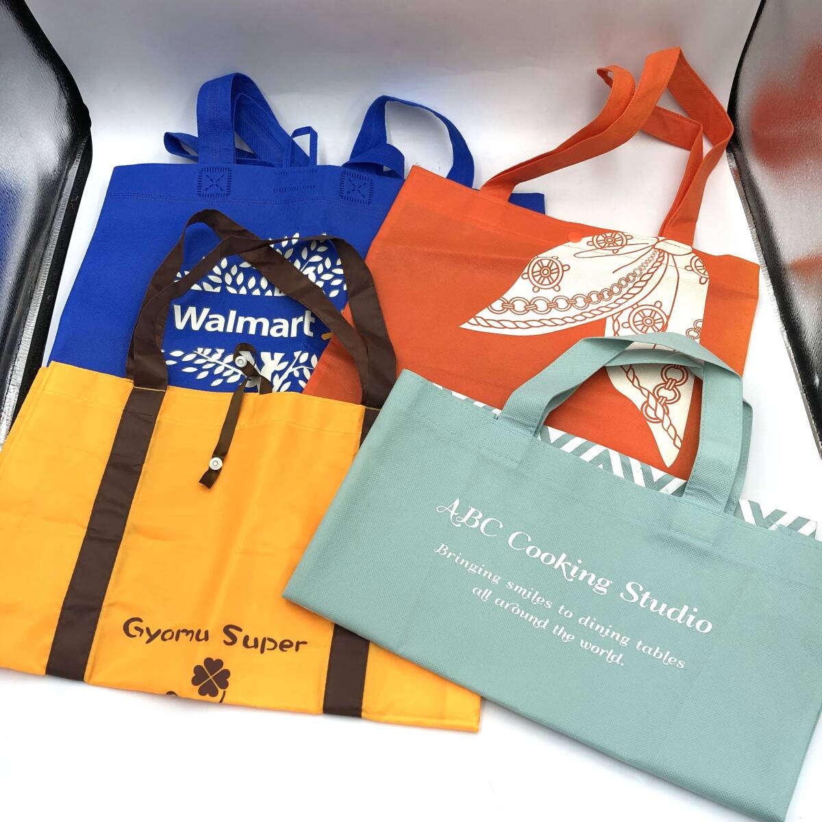 ★おまとめ品 エコバッグ walmart nolley's トートバッグ 鞄 バッグ 買い物バッグ ブルー オレンジ拍卖