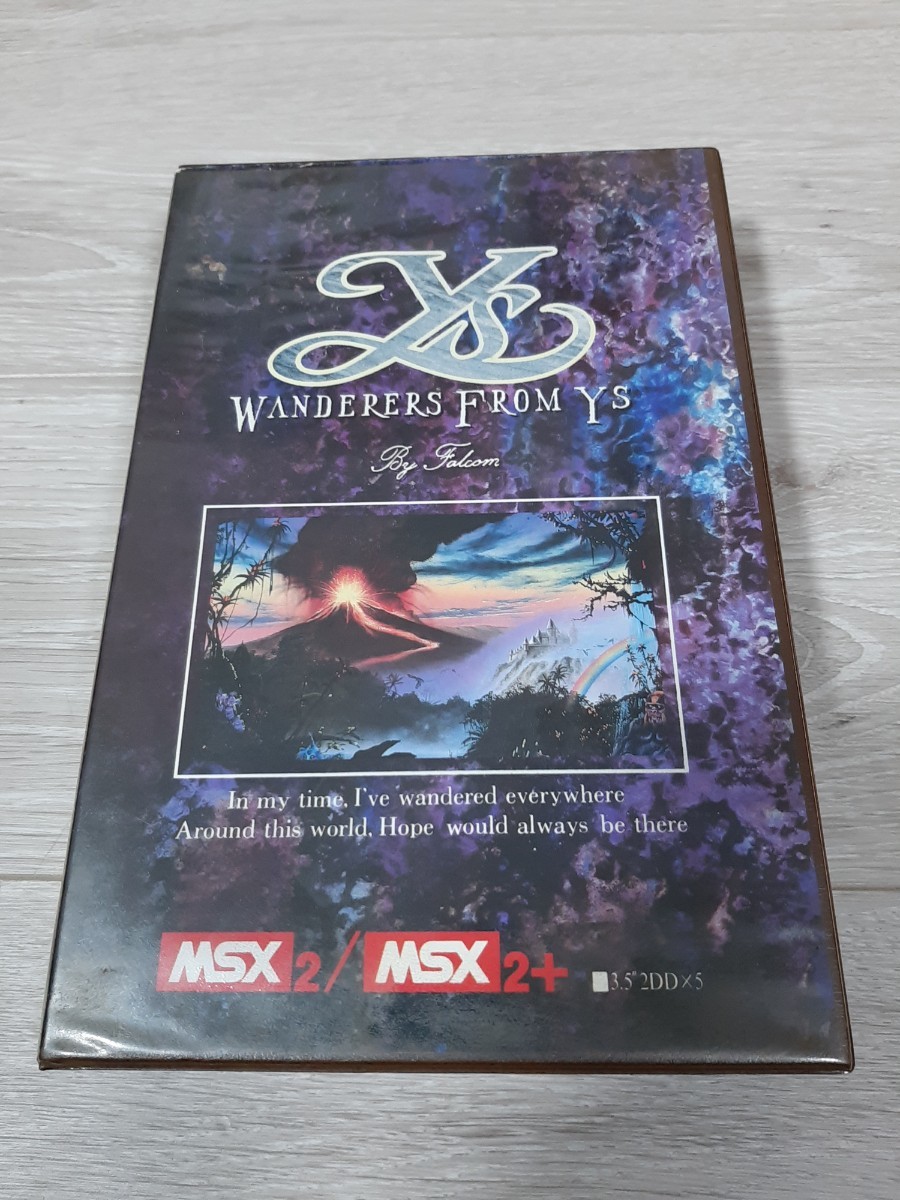 ★☆MSX2/MSX2+ 3.5インチソフト ワンダラーズ フロム イース 箱・説付☆★拍卖