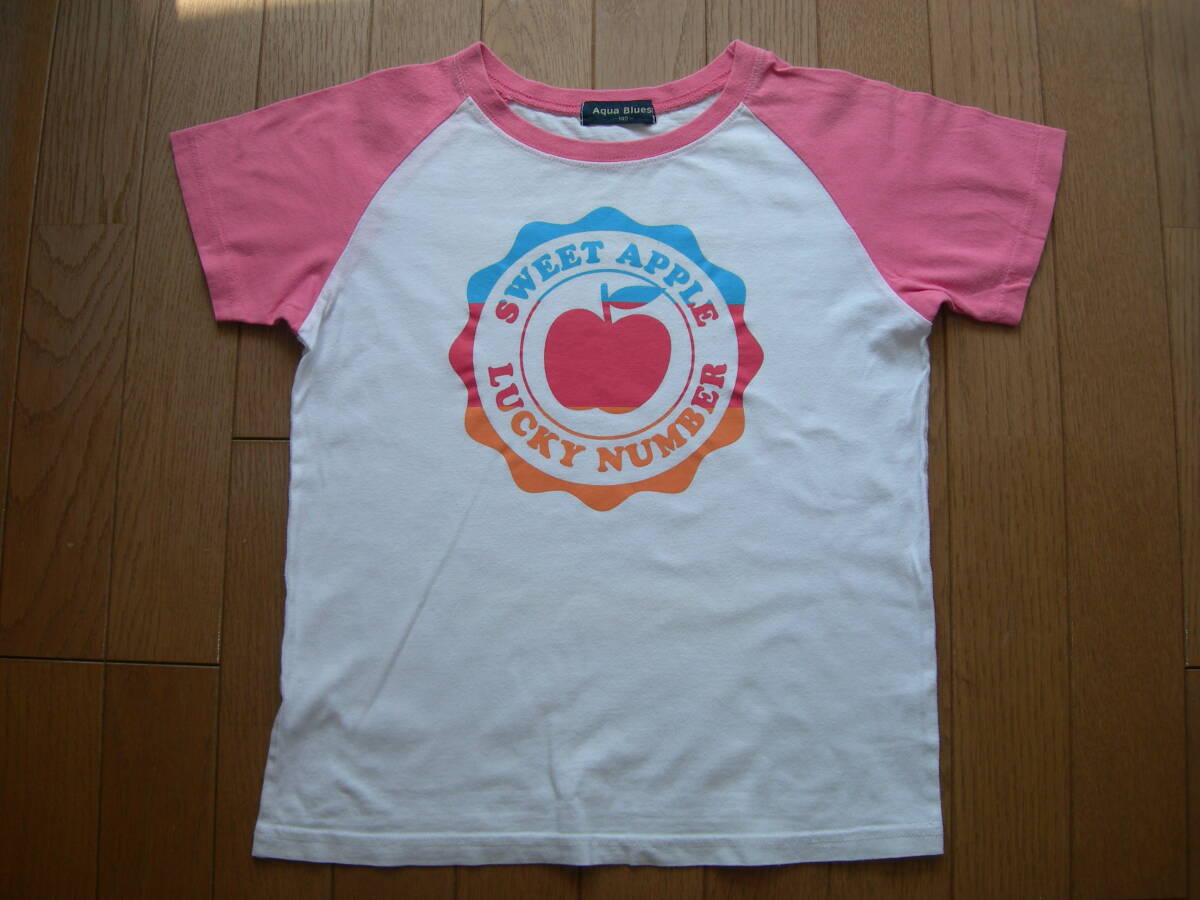 Aqua Blues Tシャツ(袖ピンク)サイズ140拍卖