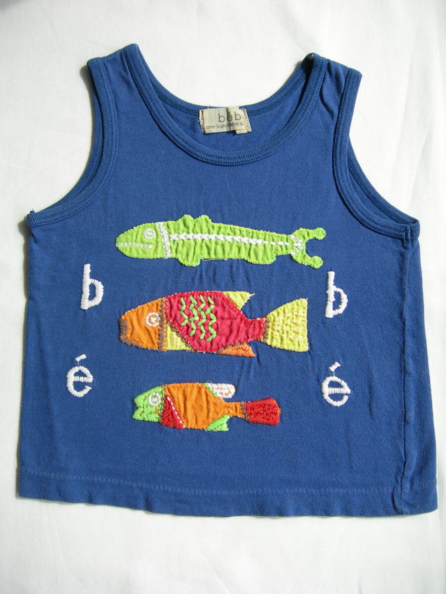 bebe タンクトップ(青) サイズ80拍卖