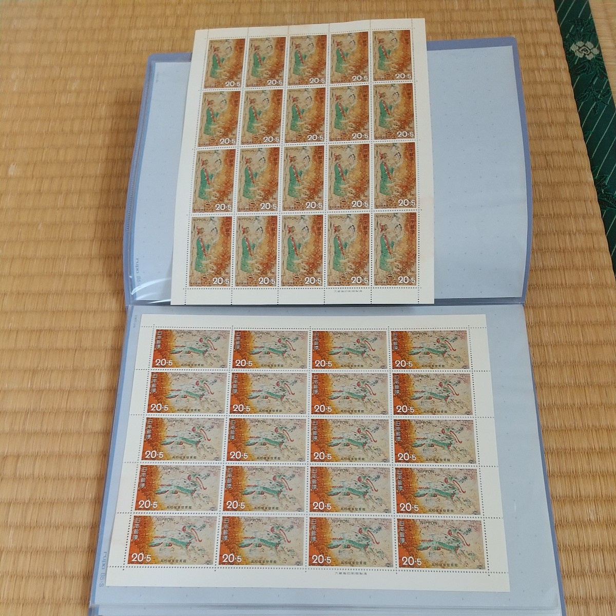 高松塚古墳保存寄附金付茶じみあります。みほん切手付拍卖