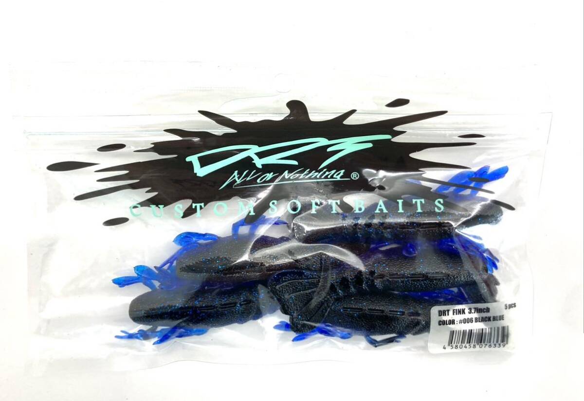 未使用☆DRT FINK 3.7inch #006 BLACK BLUE 検索(釣猫)拍卖