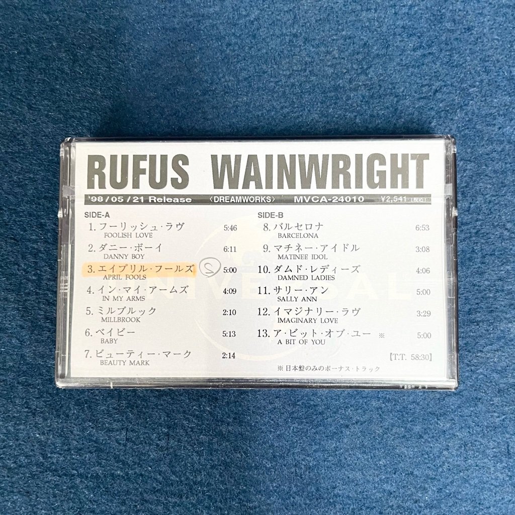 希少! レア! プロモ Rufus Wainwright カセットテープ 非売品 MVCA-24010 ルーファスウェインライト digjunkmarket拍卖