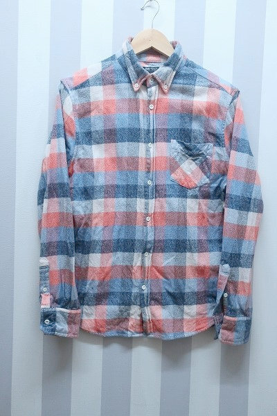 2-6980A/ビームスハート 長袖BDチェックネルシャツ BEAMS HEART拍卖