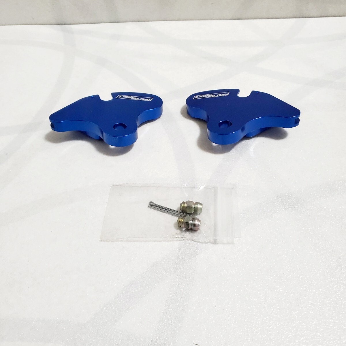 ローバーミニ クラシックミ サイドブレーキ クワドランド アルミビレット グリスニップル付き 青色 新品拍卖