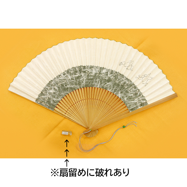 【紙扇子】せんす センス 扇 ひょうたん絵図 ☆和装小物 ☆茶道具 ☆昭和レトロ ☆インテリアにも【中古美品】【送料無料】02拍卖