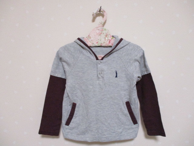 ё イーストボーイ ё パーカー長袖Tシャツ ■100㎝■グレー拍卖