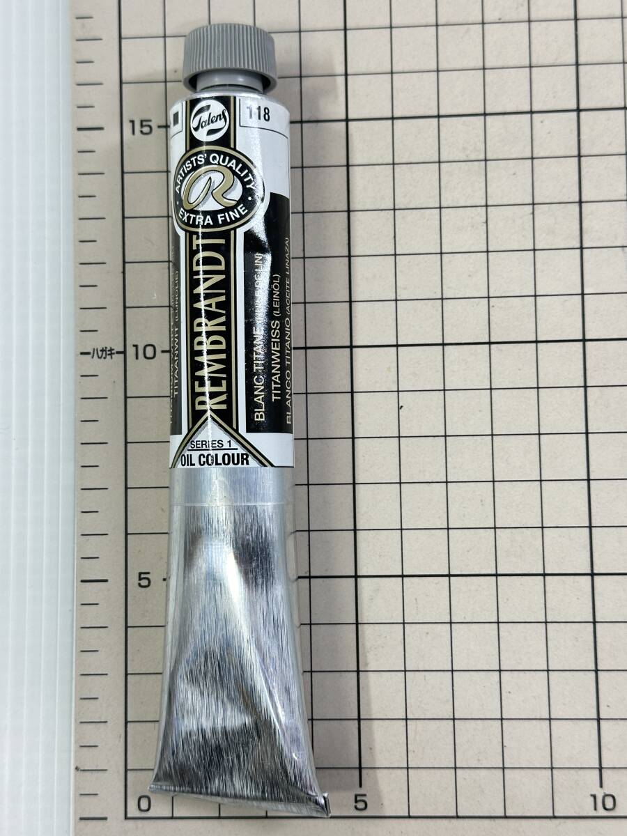 【新品/未使用】チタニウムホワイト(リンシードオイル) #118 10号 REMBRANDT レンブラント 油絵具 オイルカラー 60ml 白 拍卖