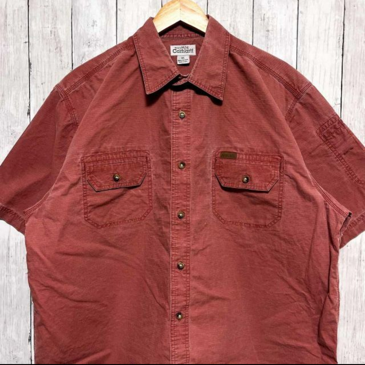 カーハート Carhartt 半袖シャツ ワークシャツ メンズ ワンポイント XLサイズ 3‐321拍卖