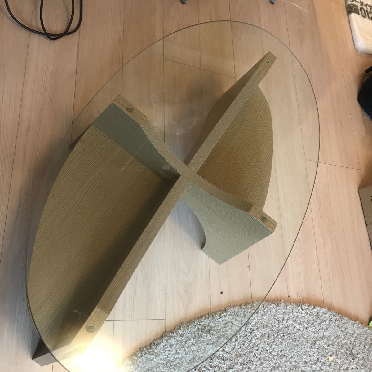 BALSセンターテーブルFrancFrancフランフランコーヒーテーブル茶ガラス天板秋葉原渡しも可能東京 山手線内であれば平日1000円で個人配達拍卖