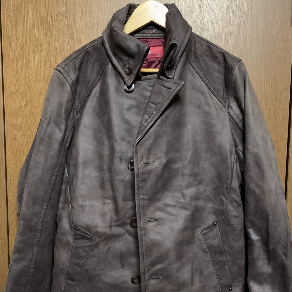 50 RIELABO|リエラボ 牛革ジャン ブラウン NCFM THEMOLITE ニコルクラブ拍卖