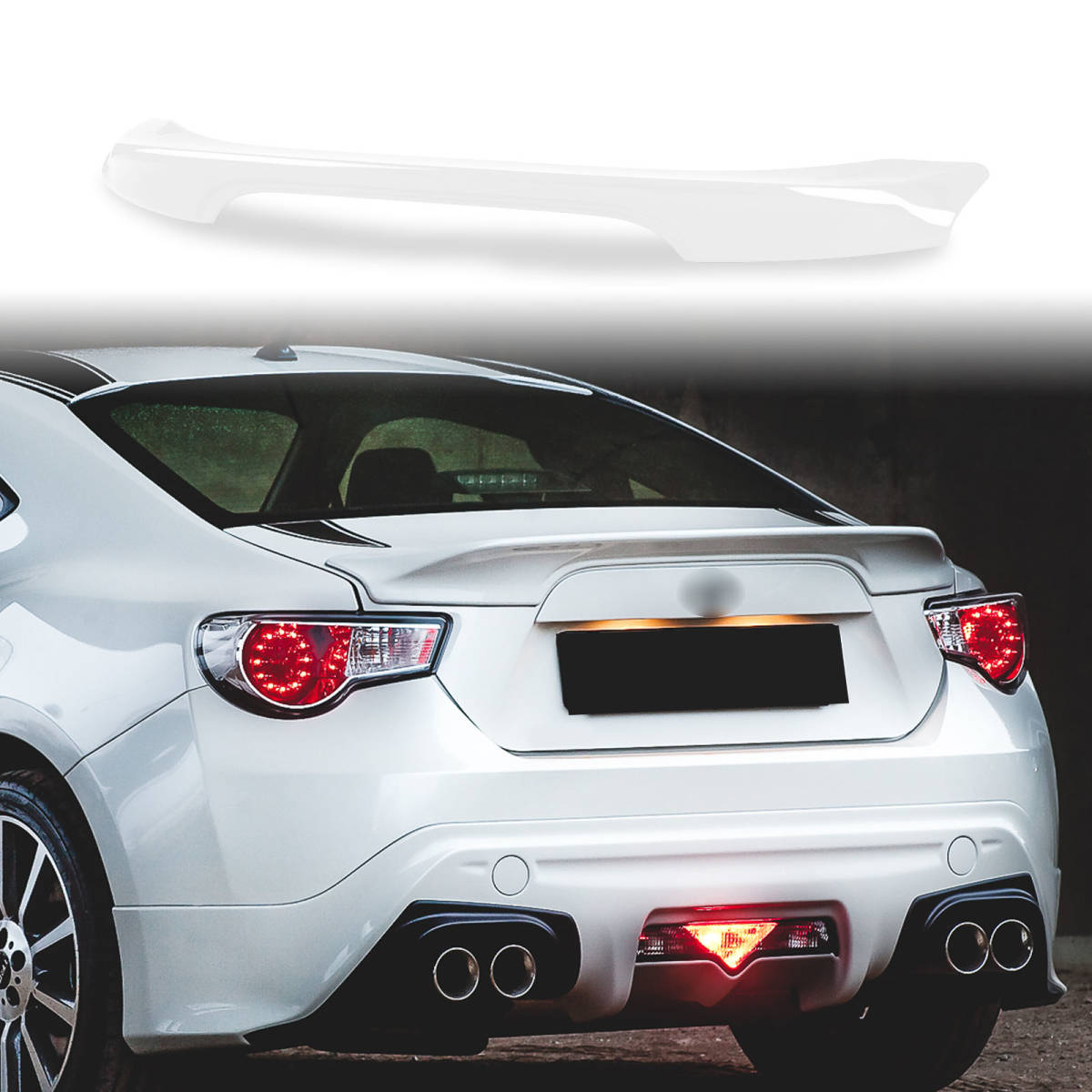 純正色塗装 ABS製 トランクスポイラー トヨタ用 86 GT86 スバル用 BRZ クーペ用 ポン付け カラーコード: 37J QTS-27921拍卖