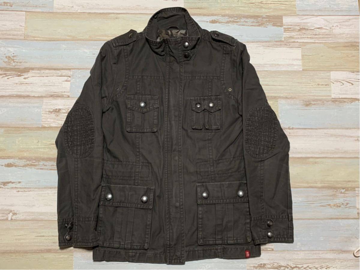 c241 edc by esprit■エスプリ ジャケット エルボーパッチ ■グレー系 サイズL■ゆうパックお手軽60拍卖