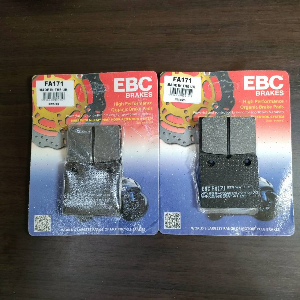 EBC FA171 ブレーキパッド 2キャリパー分 BMW R100RS R100RT(1988年9月以降)拍卖