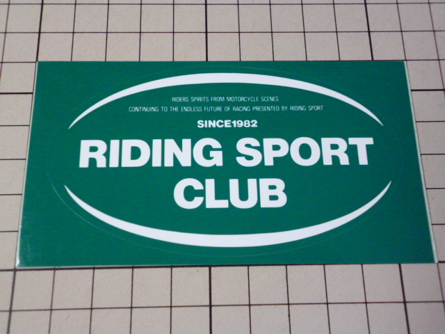 RIDING SPORT CLUB ステッカー (99×56mm) ライディング スポーツ クラブ拍卖